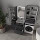 Style Line Шкаф пенал Атлантика 35 L с б/к Люкс Plus графит – картинка-15